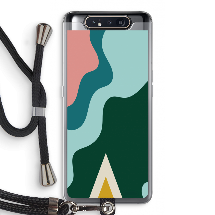 CaseCompany Noor B: Samsung Galaxy A80 Transparant Hoesje met koord