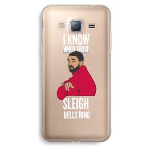 CaseCompany Sleigh Bells Ring: Samsung Galaxy J3 (2016) Transparant Hoesje