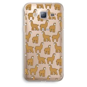 CaseCompany Alpacas: Samsung Galaxy J3 (2016) Transparant Hoesje