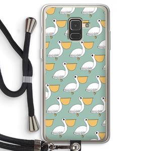 CaseCompany Pelican: Samsung Galaxy A8 (2018) Transparant Hoesje met koord