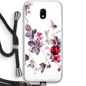 CaseCompany Mooie bloemen: Samsung Galaxy J3 (2017) Transparant Hoesje met koord