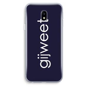 CaseCompany Gijweet: Samsung Galaxy J3 (2017) Transparant Hoesje