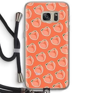 CaseCompany Just peachy: Samsung Galaxy S7 Transparant Hoesje met koord