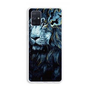 CaseCompany Darkness Lion: Galaxy A71 Transparant Hoesje