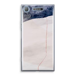 CaseCompany Stone White: Sony Xperia XZ1 Transparant Hoesje