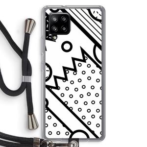 CaseCompany Pop Art #4: Samsung Galaxy A42 5G Transparant Hoesje met koord