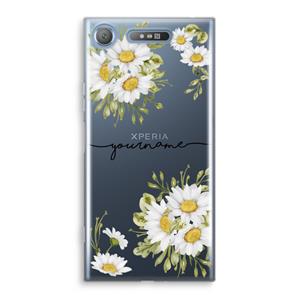 CaseCompany Daisies: Sony Xperia XZ1 Transparant Hoesje