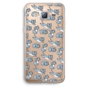 CaseCompany Poezen: Samsung Galaxy J3 (2016) Transparant Hoesje
