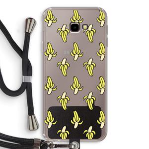 CaseCompany Bananas: Samsung Galaxy J4 Plus Transparant Hoesje met koord
