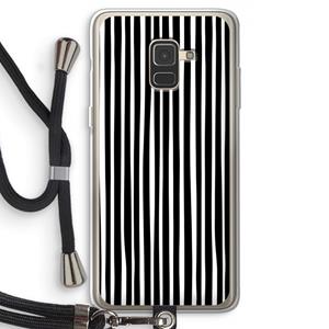 CaseCompany Stripes: Samsung Galaxy A8 (2018) Transparant Hoesje met koord
