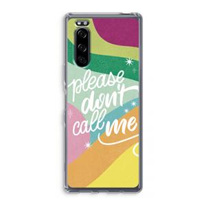 CaseCompany Don't call: Sony Xperia 5 Transparant Hoesje