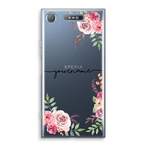 CaseCompany Rozen: Sony Xperia XZ1 Transparant Hoesje