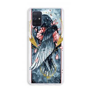 CaseCompany Golden Raven: Galaxy A71 Transparant Hoesje