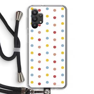CaseCompany Bollen: Samsung Galaxy A32 5G Transparant Hoesje met koord