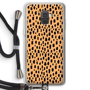 CaseCompany Panter: Samsung Galaxy A8 (2018) Transparant Hoesje met koord