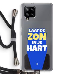 CaseCompany Laat de zon in je hart: Samsung Galaxy A42 5G Transparant Hoesje met koord