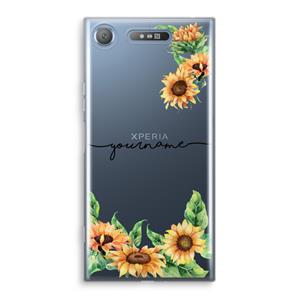 CaseCompany Zonnebloemen: Sony Xperia XZ1 Transparant Hoesje