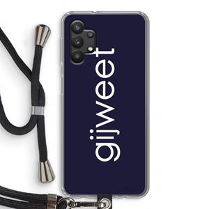 CaseCompany Gijweet: Samsung Galaxy A32 5G Transparant Hoesje met koord