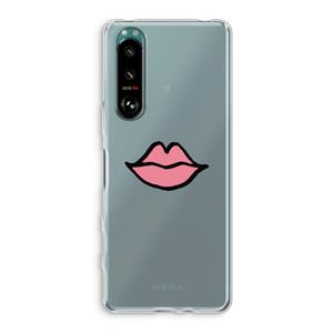 CaseCompany Kusje: Sony Xperia 5 III Transparant Hoesje