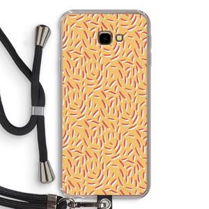CaseCompany Camouflage: Samsung Galaxy J4 Plus Transparant Hoesje met koord