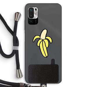 CaseCompany Banana: Xiaomi Redmi Note 10 5G Transparant Hoesje met koord