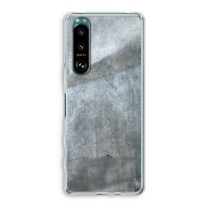 CaseCompany Grey Stone: Sony Xperia 5 III Transparant Hoesje