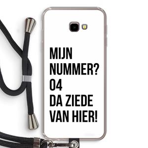 CaseCompany Da ziede van hier: Samsung Galaxy J4 Plus Transparant Hoesje met koord