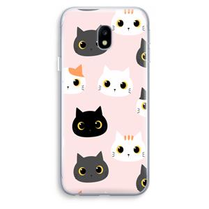 CaseCompany Katten: Samsung Galaxy J3 (2017) Transparant Hoesje