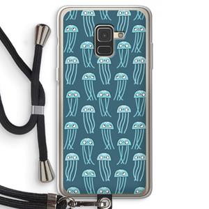 CaseCompany Kwallie: Samsung Galaxy A8 (2018) Transparant Hoesje met koord