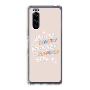 CaseCompany Right Place: Sony Xperia 5 Transparant Hoesje