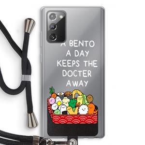 CaseCompany Bento a day: Samsung Galaxy Note 20 / Note 20 5G Transparant Hoesje met koord