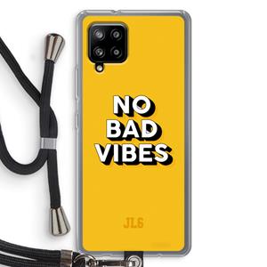 CaseCompany No Bad Vibes: Samsung Galaxy A42 5G Transparant Hoesje met koord
