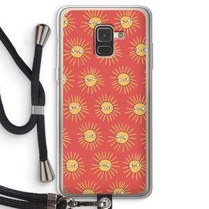 CaseCompany Zon: Samsung Galaxy A8 (2018) Transparant Hoesje met koord