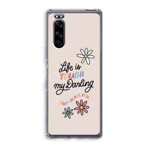 CaseCompany Tough Life: Sony Xperia 5 Transparant Hoesje