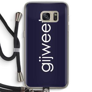 CaseCompany Gijweet: Samsung Galaxy S7 Transparant Hoesje met koord