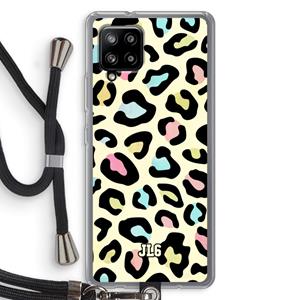 CaseCompany Leopard pattern: Samsung Galaxy A42 5G Transparant Hoesje met koord