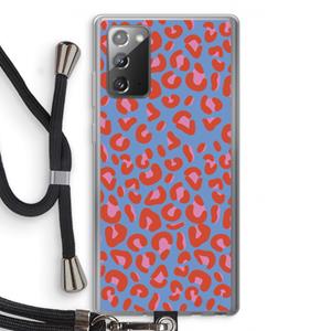 CaseCompany Leopard blue: Samsung Galaxy Note 20 / Note 20 5G Transparant Hoesje met koord