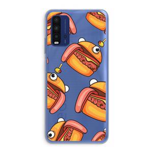 CaseCompany Hamburger: Xiaomi Redmi 9T Transparant Hoesje