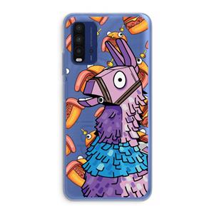 CaseCompany Loot Burger: Xiaomi Redmi 9T Transparant Hoesje
