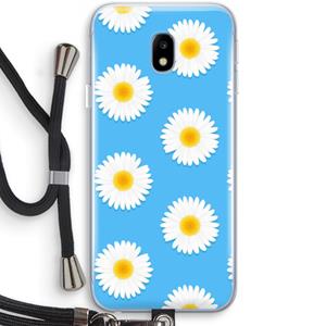CaseCompany Margrietjes: Samsung Galaxy J3 (2017) Transparant Hoesje met koord