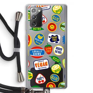 CaseCompany Fruitsticker: Samsung Galaxy Note 20 / Note 20 5G Transparant Hoesje met koord