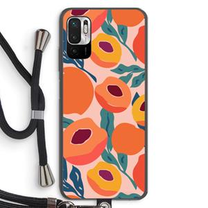 CaseCompany Perzik: Xiaomi Redmi Note 10 5G Transparant Hoesje met koord