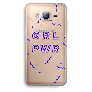 CaseCompany GRL PWR: Samsung Galaxy J3 (2016) Transparant Hoesje