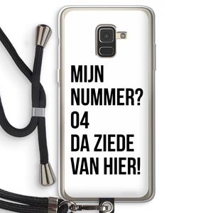 CaseCompany Da ziede van hier: Samsung Galaxy A8 (2018) Transparant Hoesje met koord