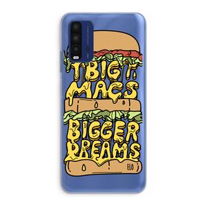CaseCompany Big Macs Bigger Dreams: Xiaomi Redmi 9T Transparant Hoesje