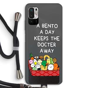 CaseCompany Bento a day: Xiaomi Redmi Note 10 5G Transparant Hoesje met koord