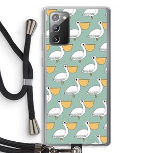 CaseCompany Pelican: Samsung Galaxy Note 20 / Note 20 5G Transparant Hoesje met koord