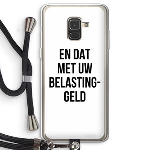 CaseCompany Belastinggeld: Samsung Galaxy A8 (2018) Transparant Hoesje met koord