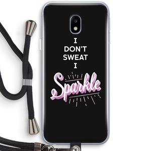 CaseCompany Sparkle quote: Samsung Galaxy J3 (2017) Transparant Hoesje met koord