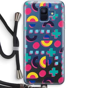 CaseCompany 8-bit N°2: Samsung Galaxy A6 (2018) Transparant Hoesje met koord
